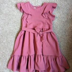 Ivy City Co mini clary dress in magnolia pink size 3